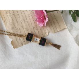 Vintage Metal Floral Pendant Watch
