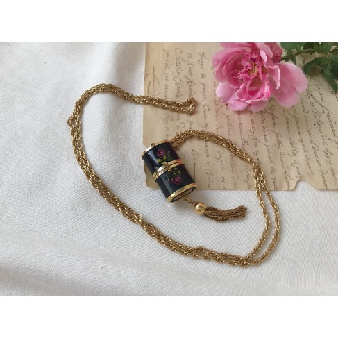 Vintage Metal Floral Pendant Watch