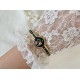 Vintage Blue Enamel Floral Women's Watch