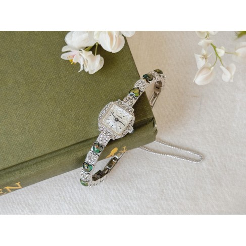Metal Opal Women's Bracelet Watch